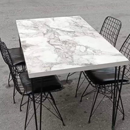 Contrast Marble Dining Set